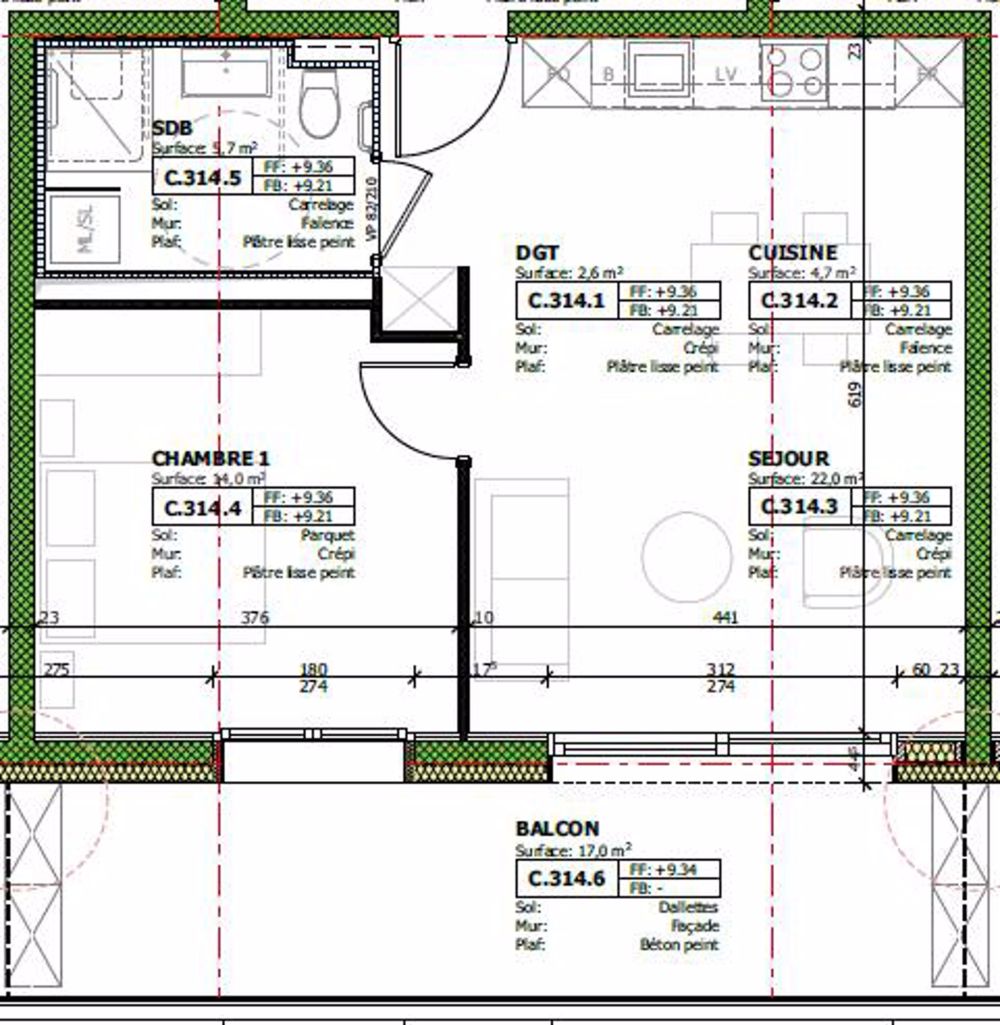 Spacieux appartement neuf de 2.5 pièces au 3ème étage avec grand balcon - Bild 9