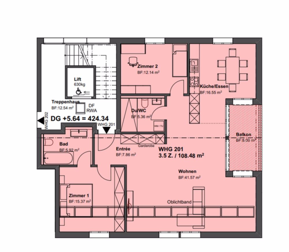 201 3.5 Dachwohnung - Bild 10