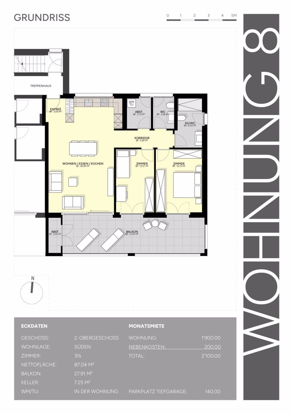 Erstvermietung ab November 2025 - moderne 3.5-Zimmer-Wohnungen in Lenzburg mit Balkon und Garage - Bild 4