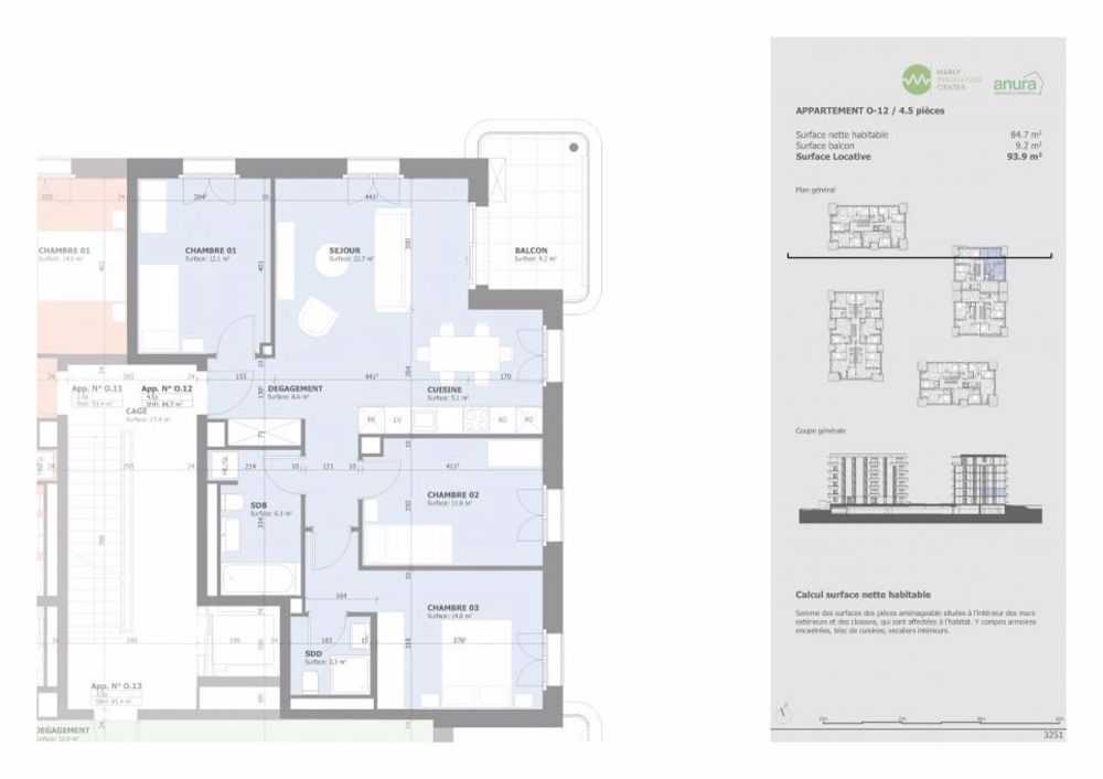 A louer à Prairie 4 - Appartement neuf et de standing de 4.5 pièces au 1er étage ! - Bild 12