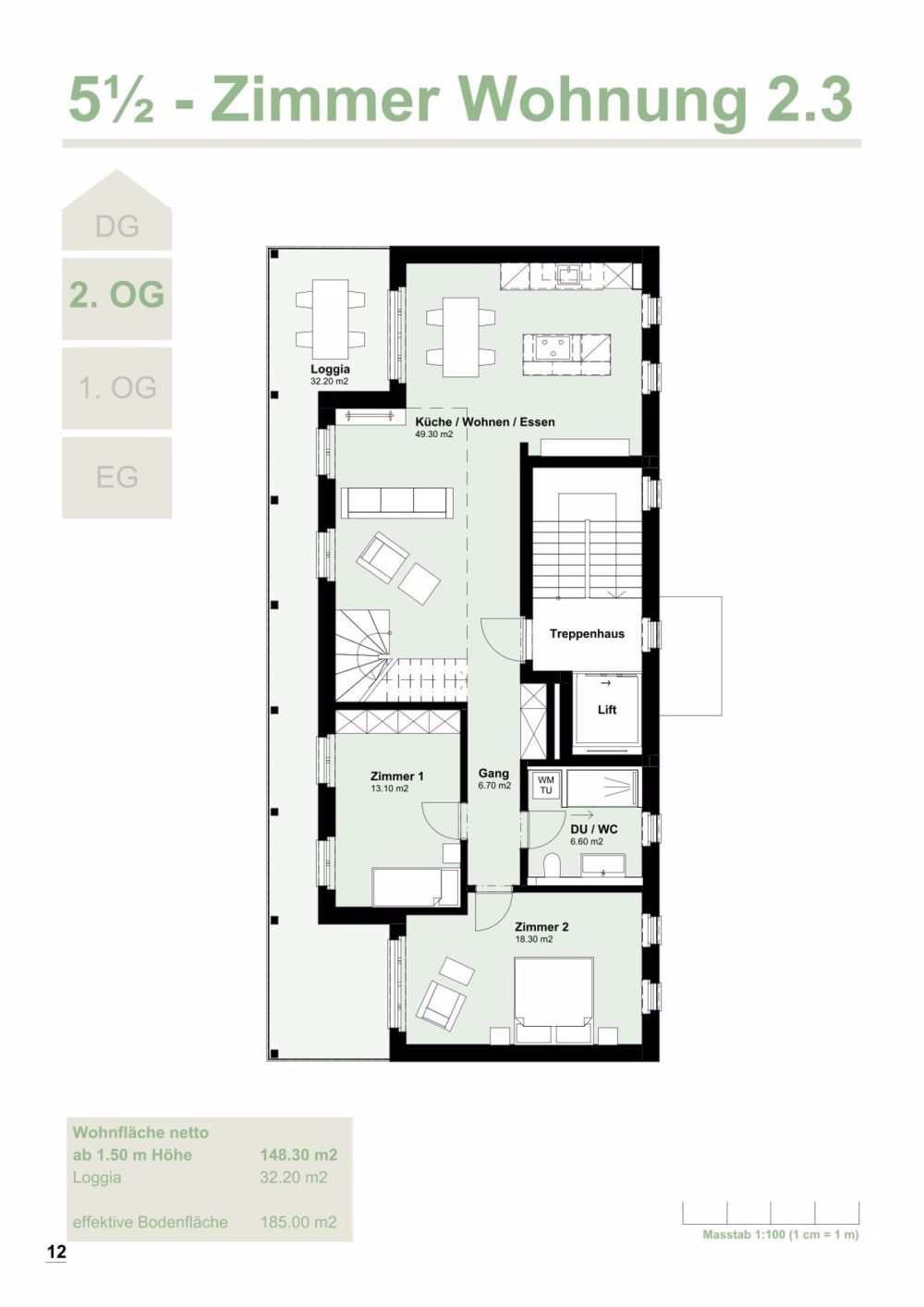 Moderne 5.5-Zimmer-Wohnung mit Galeriegeschoss in Herzogenbuchsee - Bild 5