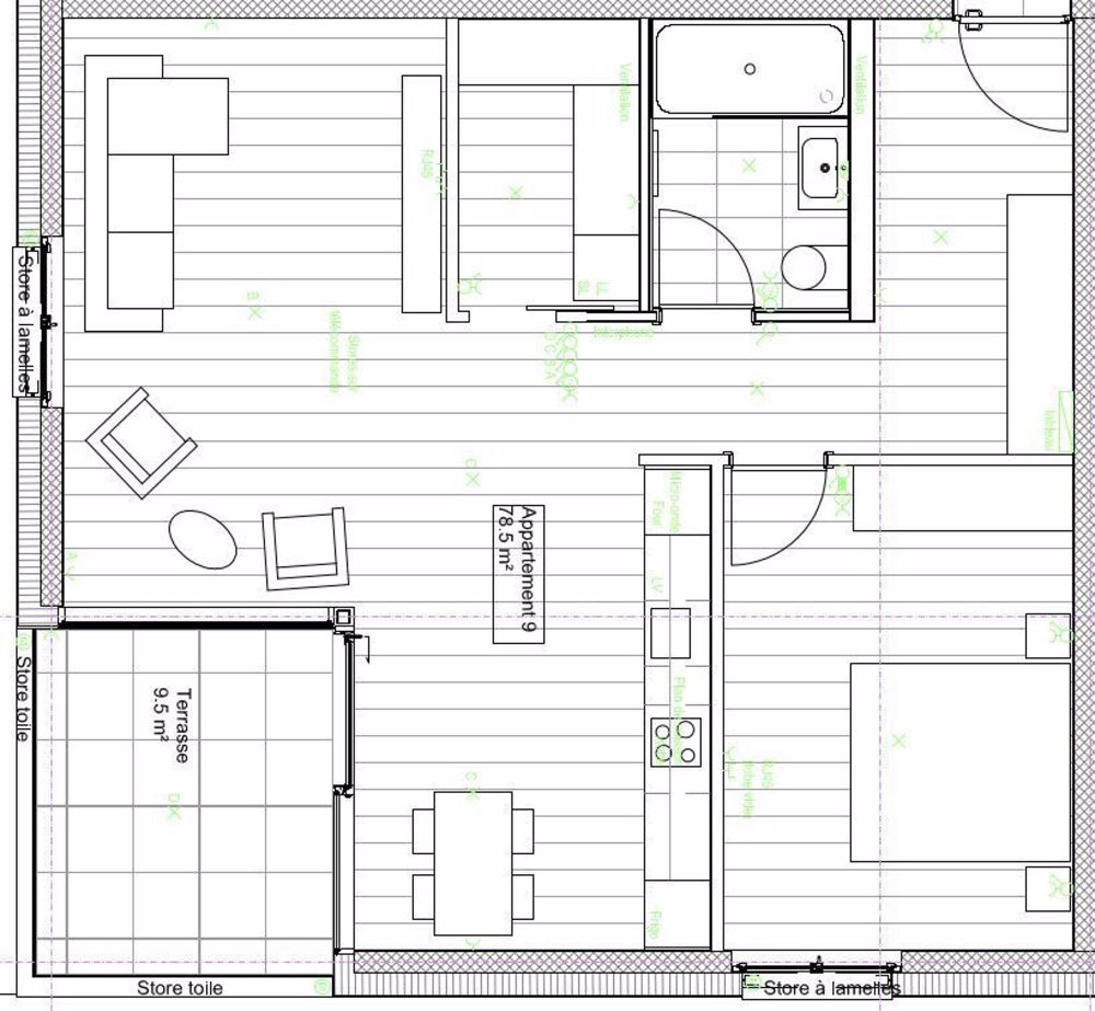 NEUE 2.5-ZIMMER-WOHNUNGEN IM 3. STOCK IN SIERRE - Appartement No 51 Nord-Ouest