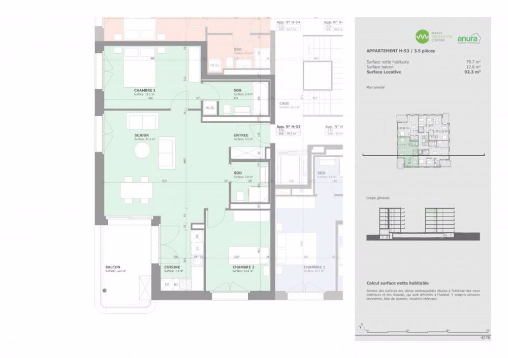 A louer à Prairie 2 - Appartement neuf et de standing de 3.5 pièces au dernier étage ! - Bild 5