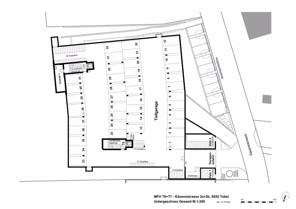 Erstvermietung ab 01.06.2024 "Zentrum Tobel - Grundriss Tiefgarage