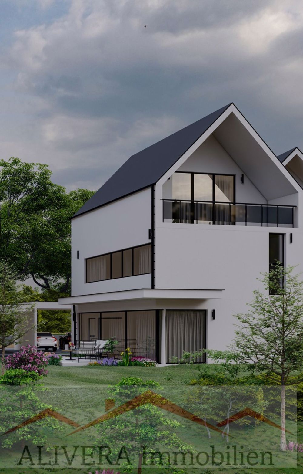 Modernes Neubauprojekt: Doppeleinfamilienhäuser in 4254 Kleinlützel, K - Hintenr Ansicht