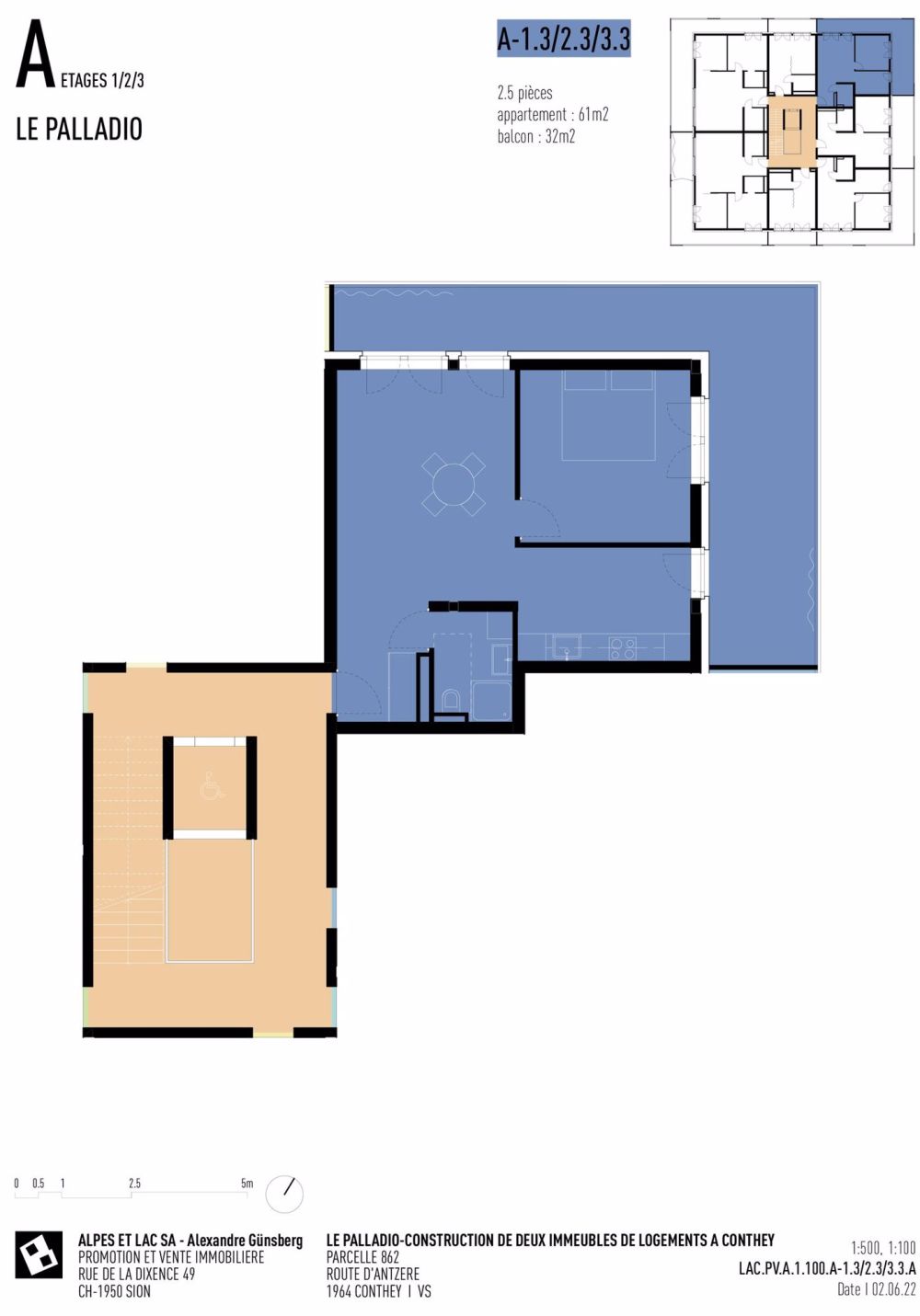 LE PALLADIO - CONTHEY BATIMENT A 3-3 - Bild 6