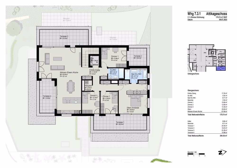 Moderne 5.5-Zi.-Attikawohnung mit traumhafter Weitsicht und luxuriösem Ausbaustandard - Bild 4