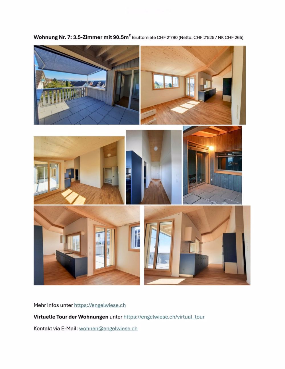 Einzigartige 2.5- und 3.5-Zimmer-Mietwohnungen im Dachgeschoss mit Loggia in Holzbauweise - Bild 4