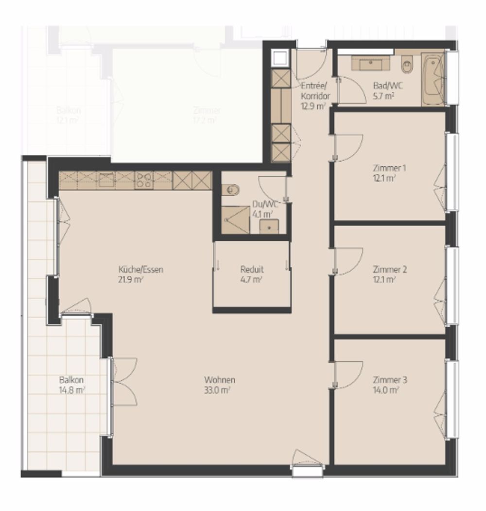 Erstbezug - 4.5-Zimmer-Wohnung im 1. OG - Bild 1