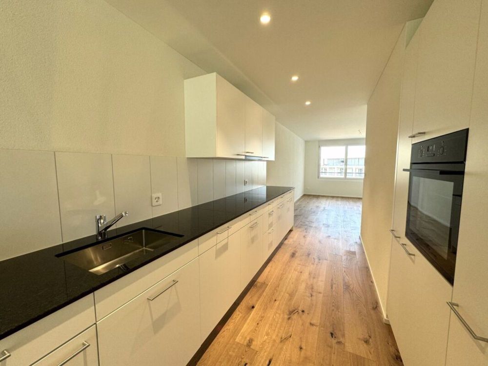 moderne Wohnung mit Blick ins Grüne - Küche