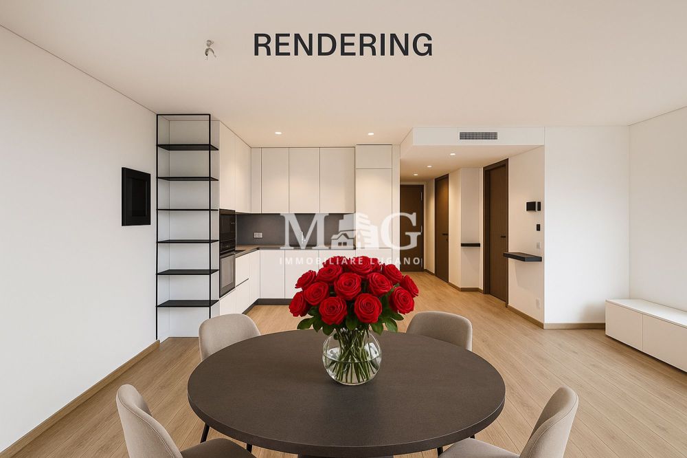 Pregassona, Zeitgenössische Eleganz – 2.5-Zimmer-Wohnung mit freier Aussicht - Bild 2