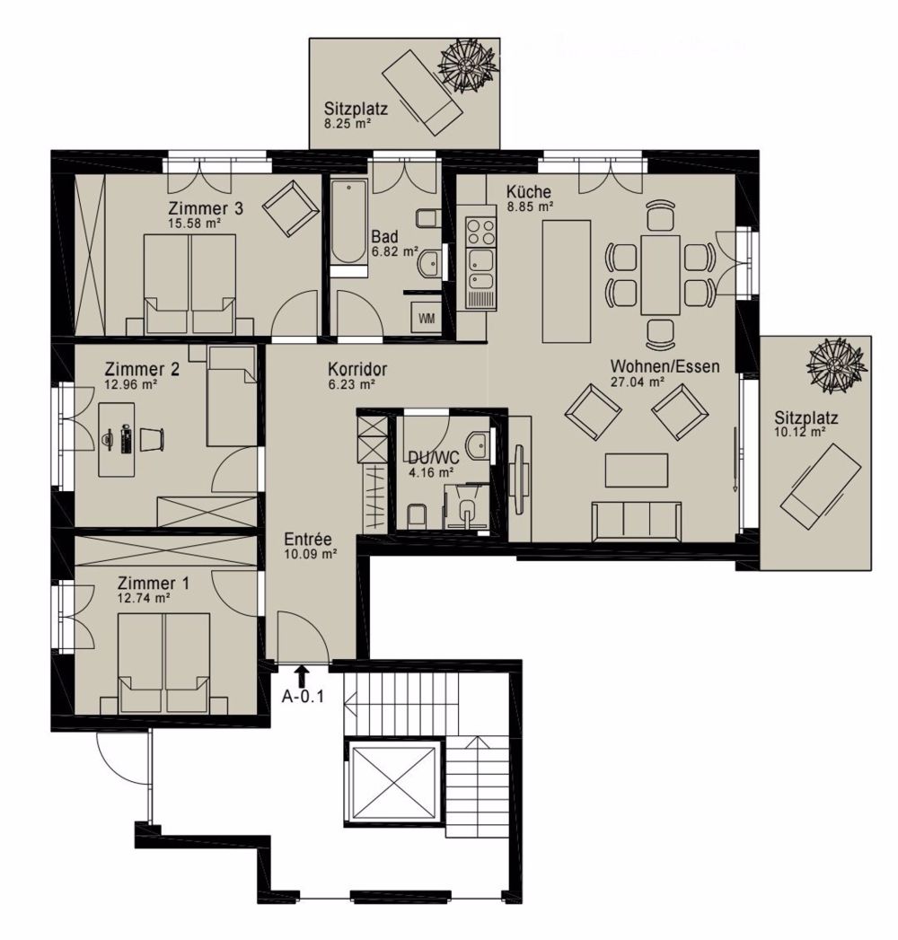 Moderne 4.5-Zimmer-Terrassenwohnung in Flughafen Nähe - Bild 5