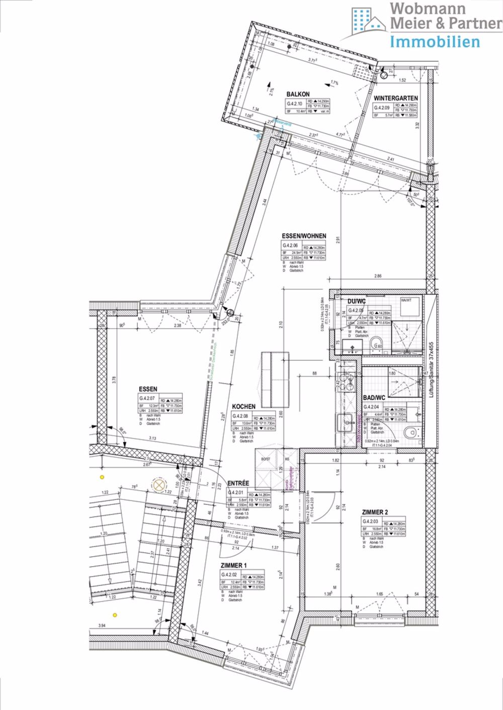 Erstbezug: Exklusive 3½-Zimmer-Neubauwohnung beim Bahnhof Effretikon - Grundriss