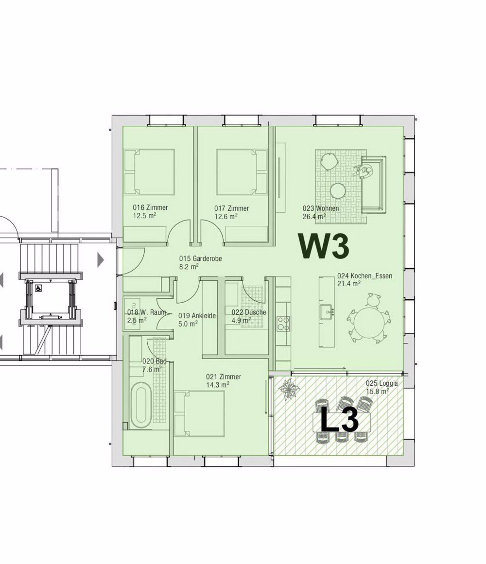 4 1/2 - Zimmerwohnung im EG mit 2 PP - Erstbezug - Eigentumsstandard - Bild 8