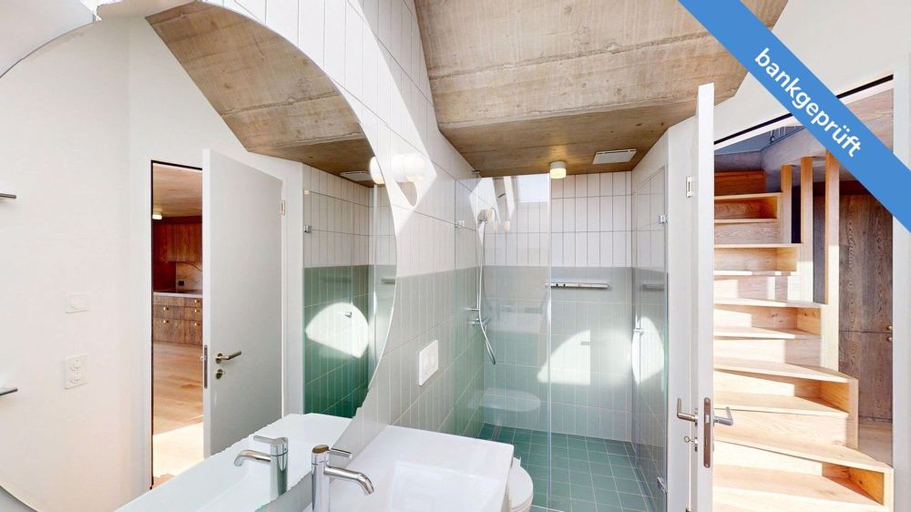 AgentSelly - Leben über den Dächern: Wohntraum pur - Badezimmer mit Dusche und WM/Tumbler