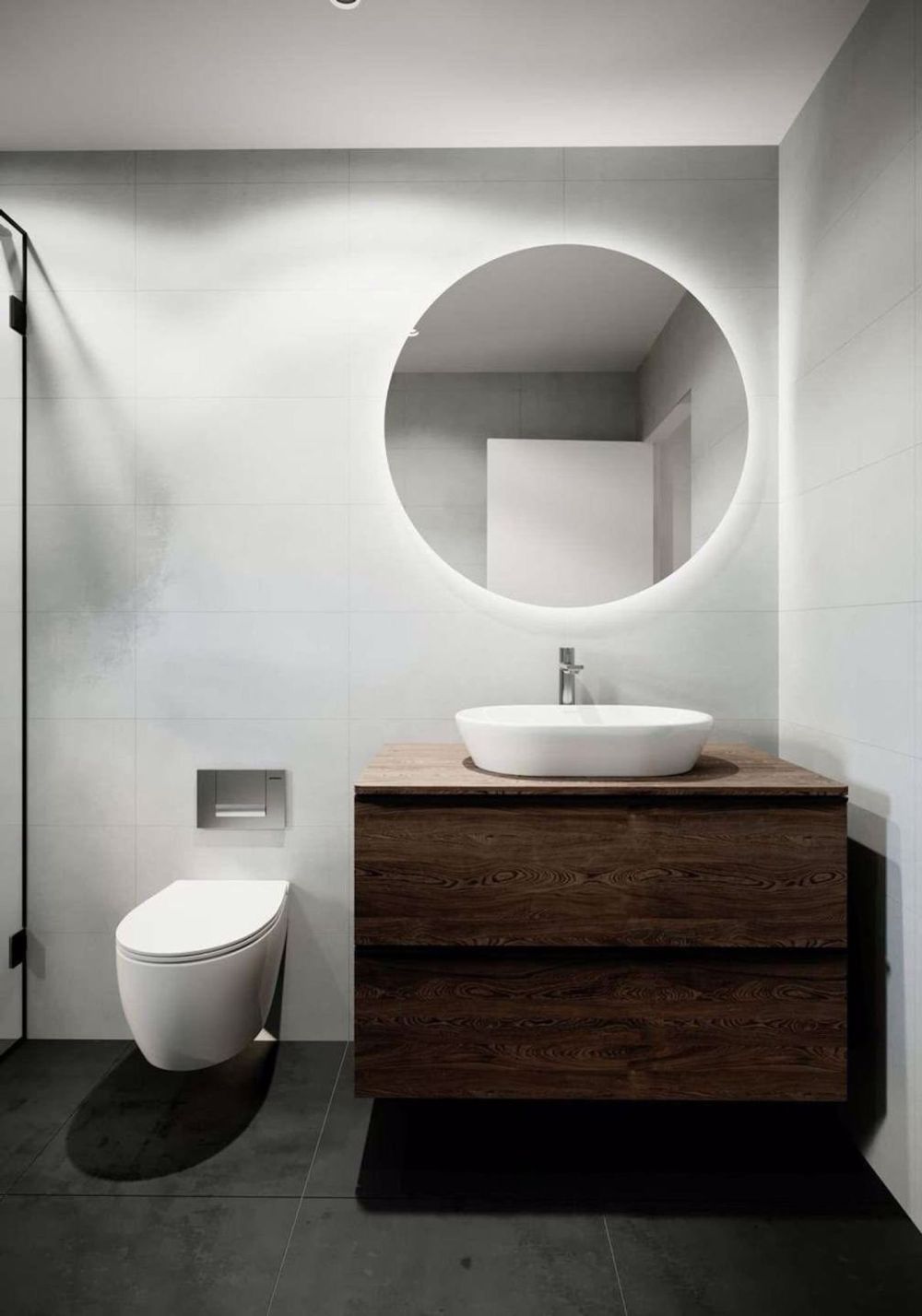 Zu vermieten - Neues Minergie-Appartement 2.5 Zimmer mit großem Balkon und Innengarage in Aproz (Residenz The Cube) - Salle de bain - WC