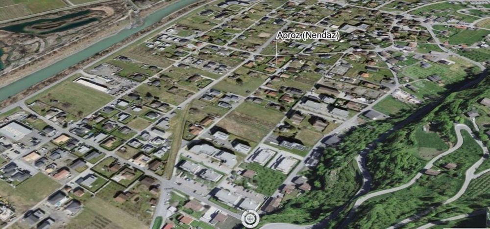 Zu vermieten - Neues Minergie-Appartement 2.5 Zimmer mit großem Balkon und Innengarage in Aproz (Residenz The Cube) - Plan de zone