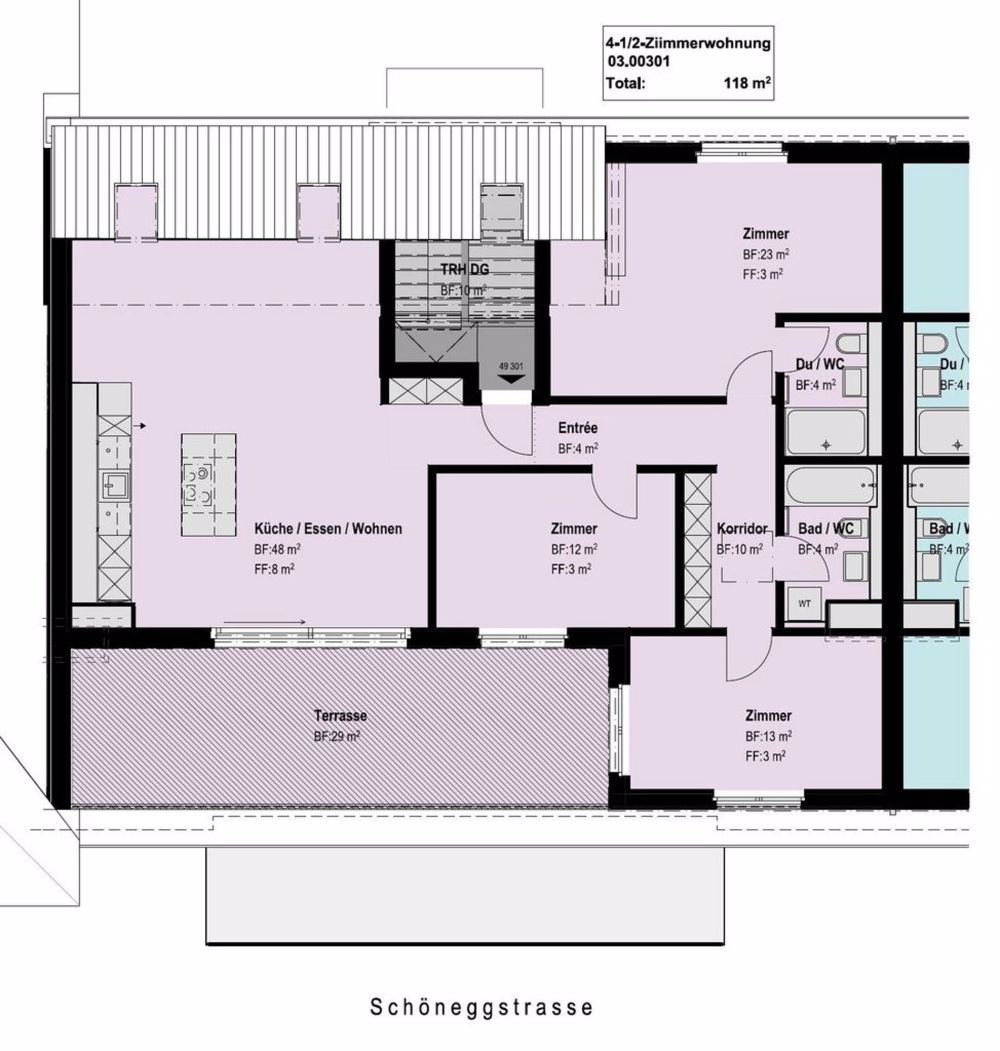 Erstvermietung nach Sanierung / 4.5 Zimmer-Attikawohnung mit Terrasse - Grundriss_03.00301.JPG