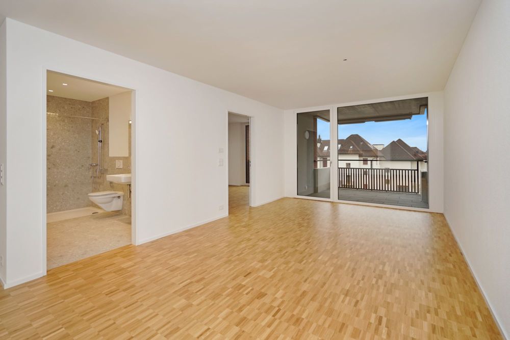 3.5-Zimmer-Neubauwohnung an bevorzugter Lage - Wohnzimmer