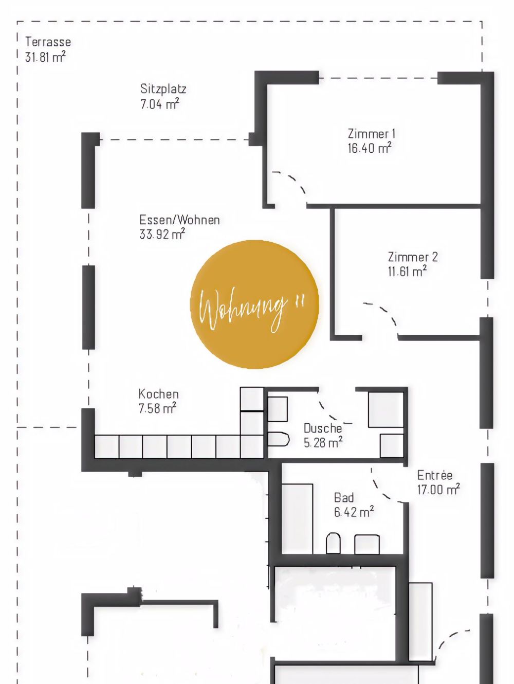 Erstvermietung 3.5-Zimmer-Attika-Wohnung mit grosser Terrasse und Sitzplatz - Bild 12