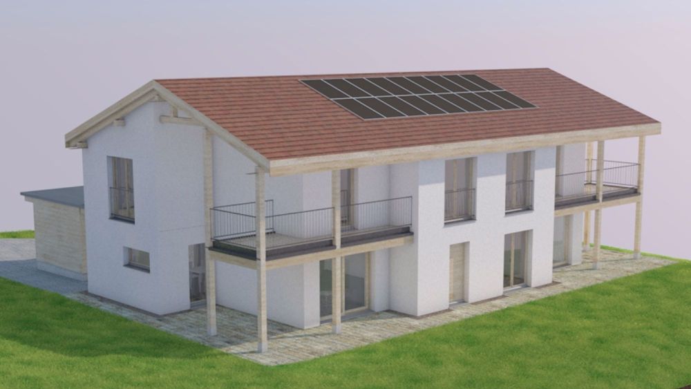Zweifamilienhaus mit superber Aussicht auf das Tal - Bâtiment B Terrasse