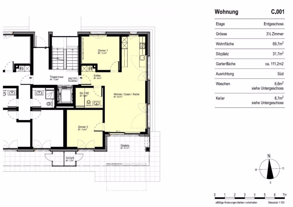 Sonnige 3.5-Zimmer-Gartenwohnung auf dem Lande - Bild 5
