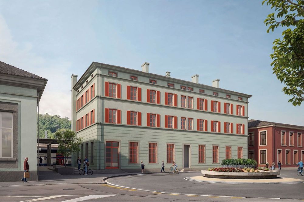 Zweieinhalb-Zimmer-Wohnung von 73,00 m2 im 1. Stock in zentraler und sonniger Lage (App. 2) - Visualizzazione_Esterno_Posat Italiana_Chiasso.jpg