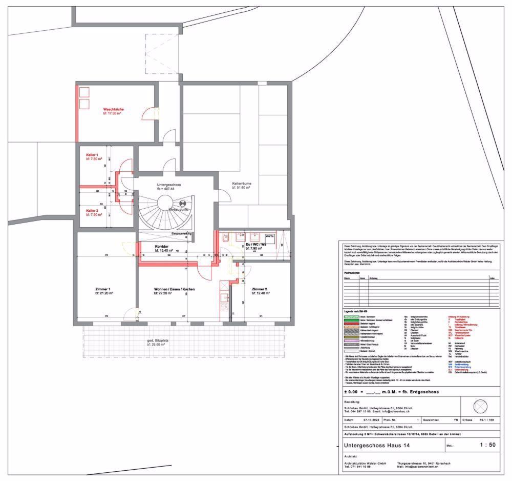 Erstvermietung - Moderne Wohnung mit Gartensitzplatz - Grundrissplan