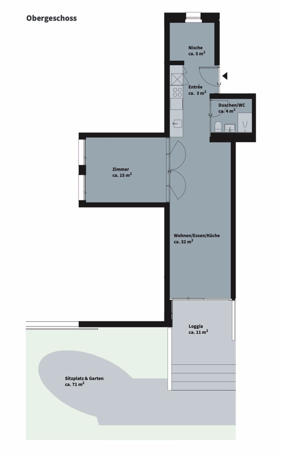 Boho-chic sublet in Zollikerberg - Floorplan