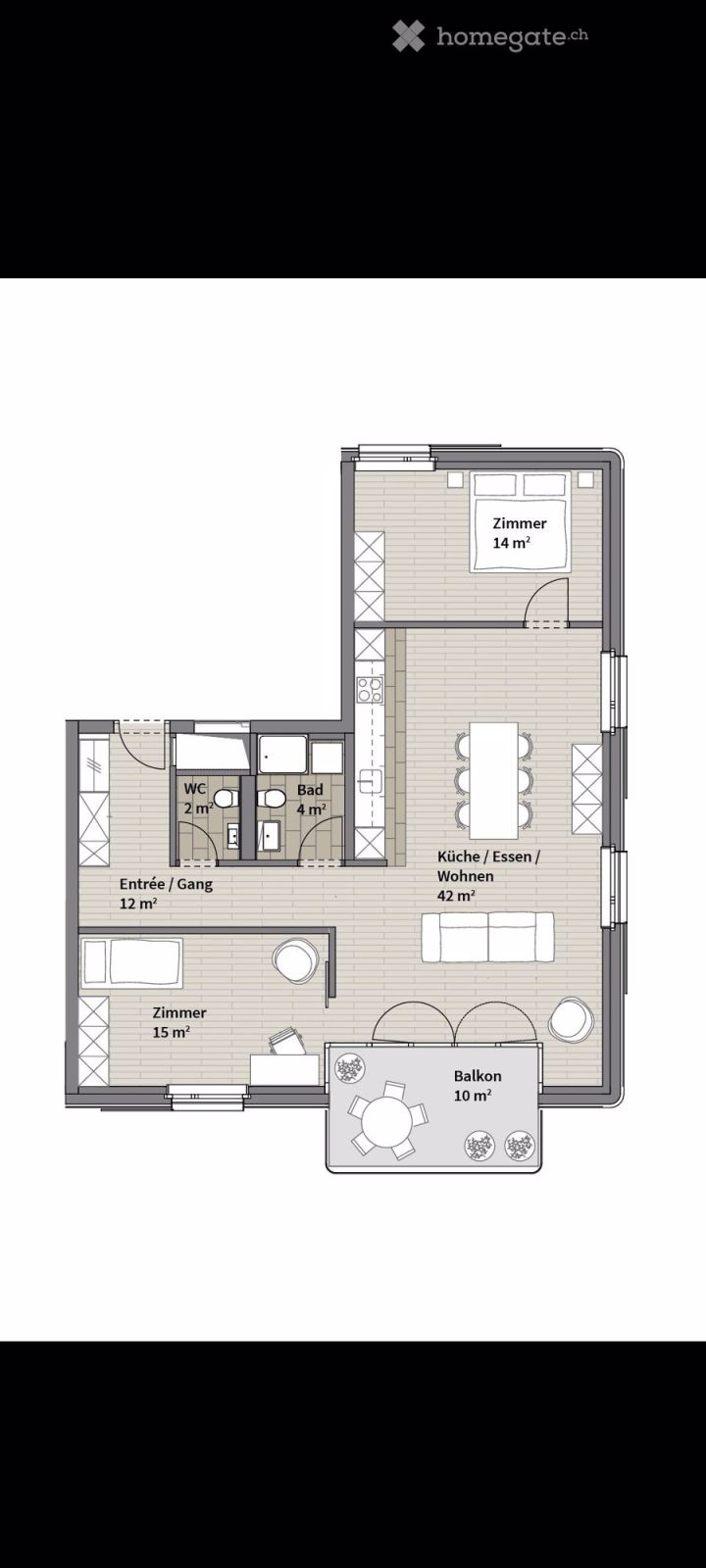 Modern 3.5-zimmer wohnung mit grossem Wohnbereich - Bild 12
