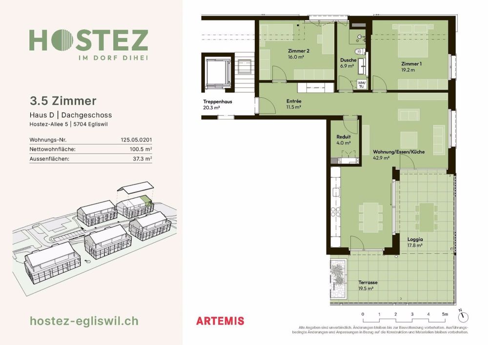 3 ½ Zimmer-Dachwohnung in Egliswil mieten - Bild 6