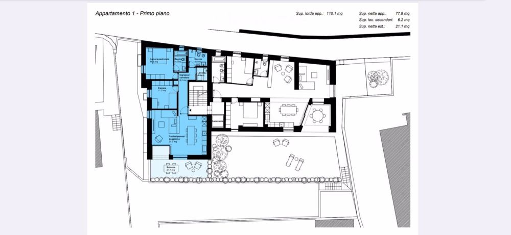 Helles 3.5-Zimmer-Apartment mit Terrasse in Besazio - Bild 5