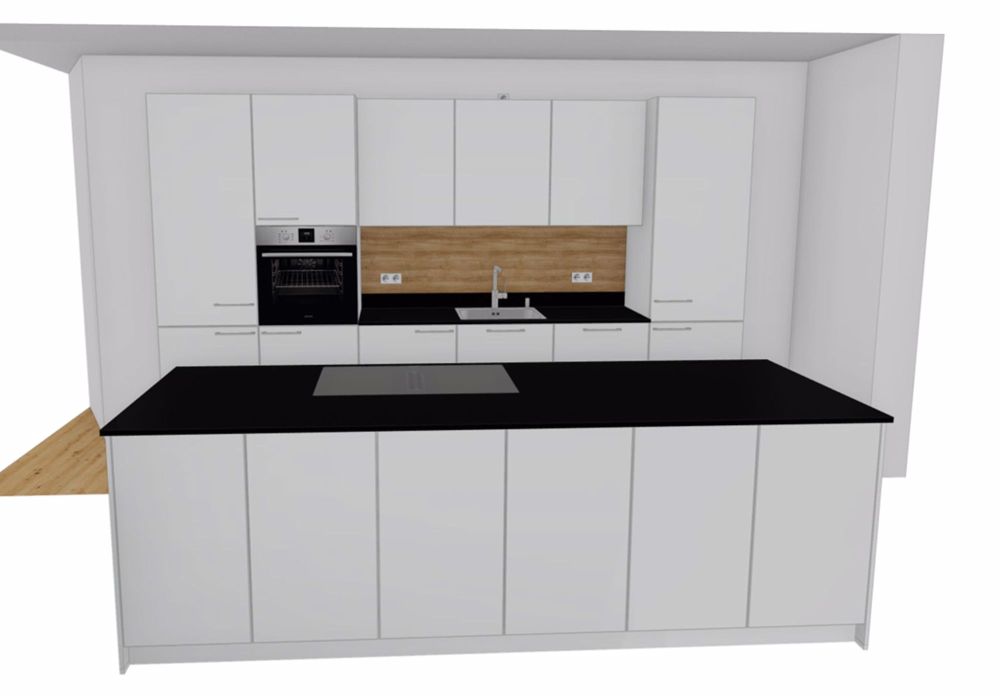 Neubau 4.5-Zimmerwohnung DG zu vermieten - Küche mit Kochinsel 4.5 Whg DG