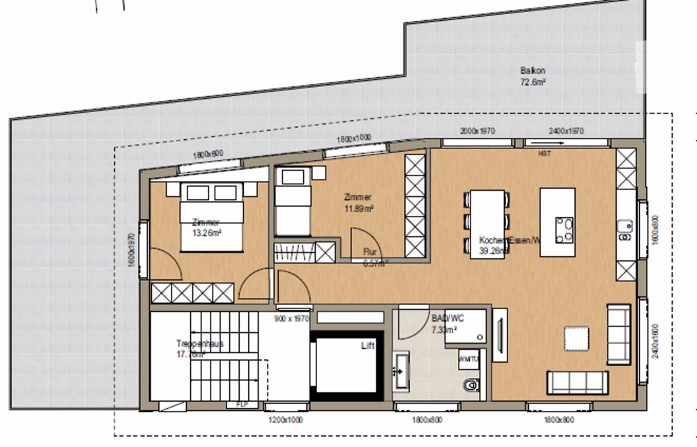 ZU VERMIETEN: Neubau 3½-Zimmer-Attikawohnung in Ried-Brig | MFH "Pionier - Bild 6