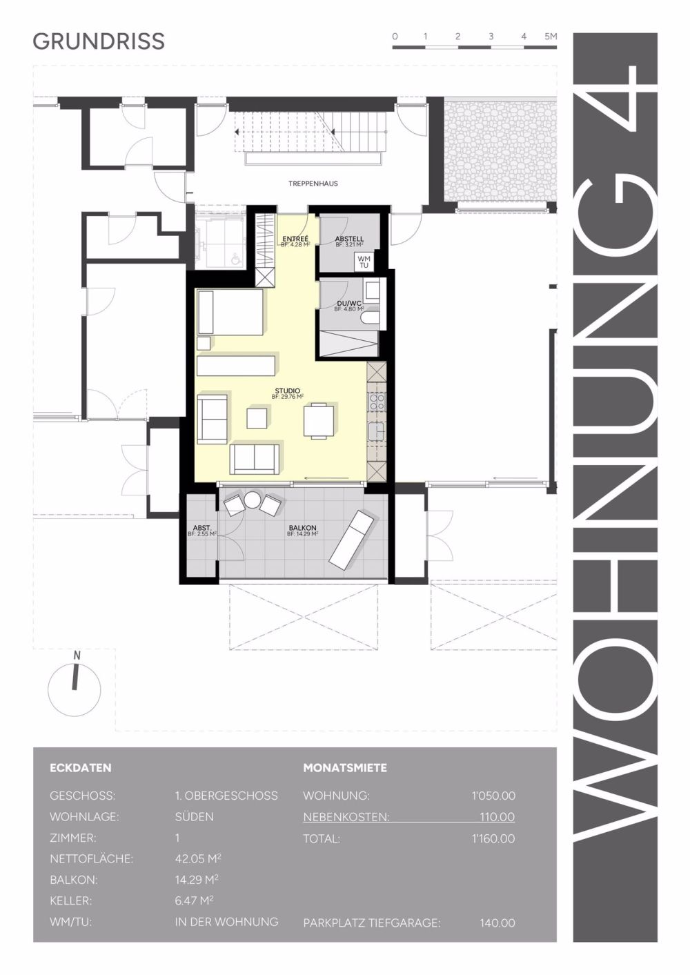 Erstvermietung ab November 2025 - moderne 1-Zimmer-Wohnungen in Lenzburg mit Balkon und Garage - Bild 4