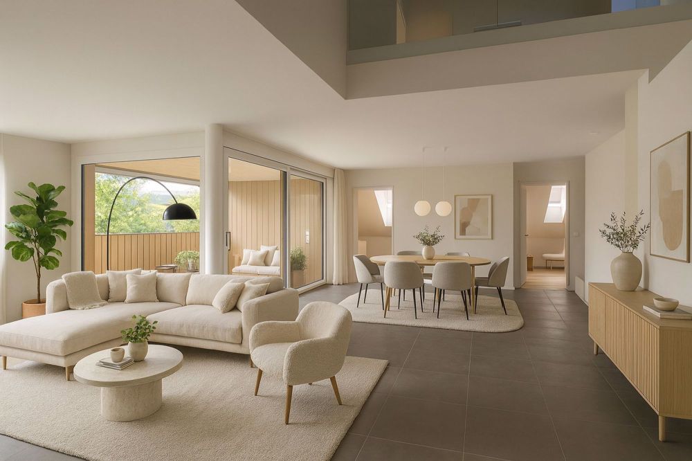 Wohnen auf zwei Ebenen vor den Toren Zürichs - stilvolle 4.5-Zimmer-Maisonette mit Loggia - Bild 1