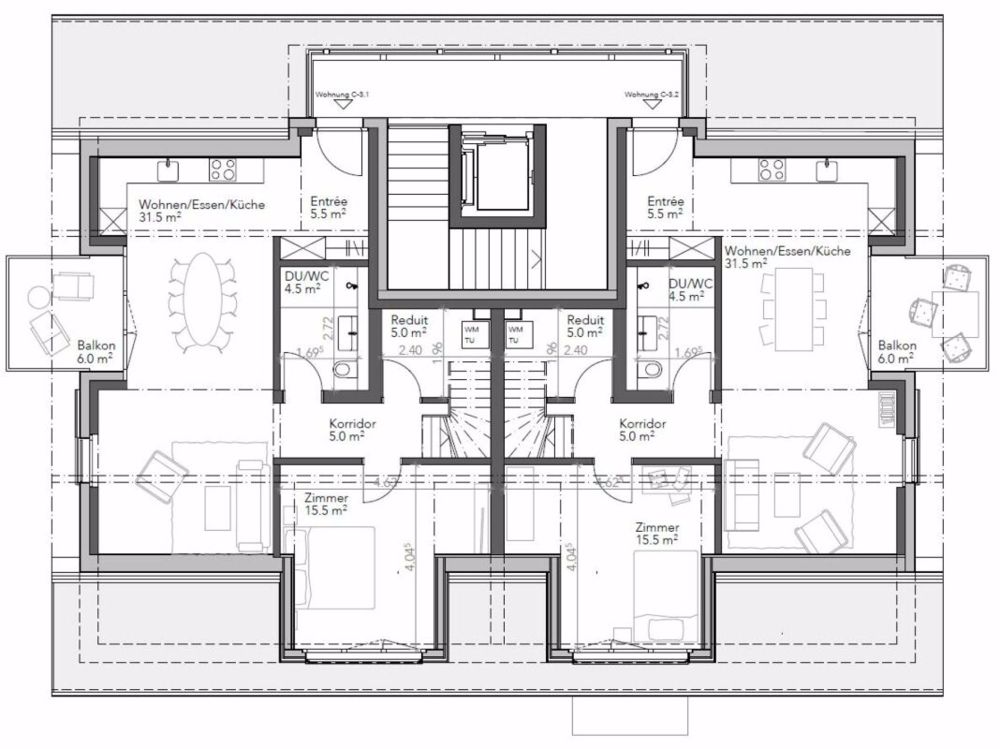 NEUBAU | ERSTVERMIETUNG 2.5-Zimmer-Wohnungen mit zusätzlicher Galerie - Grundrissplan
