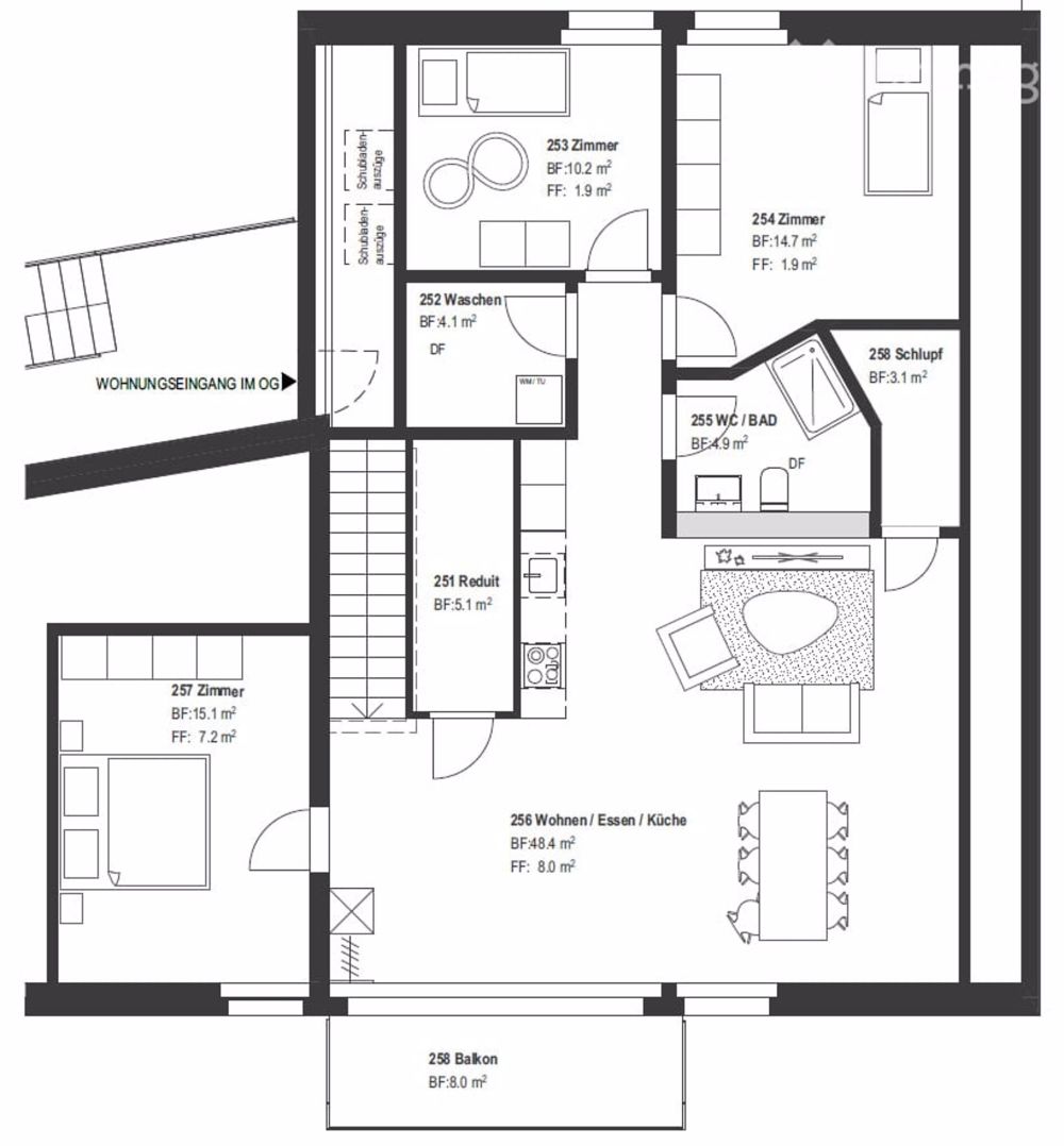 Erstvermietung einer modernen 4.5 - Zimmerwohnung im Dachgeschoss - Bild 10