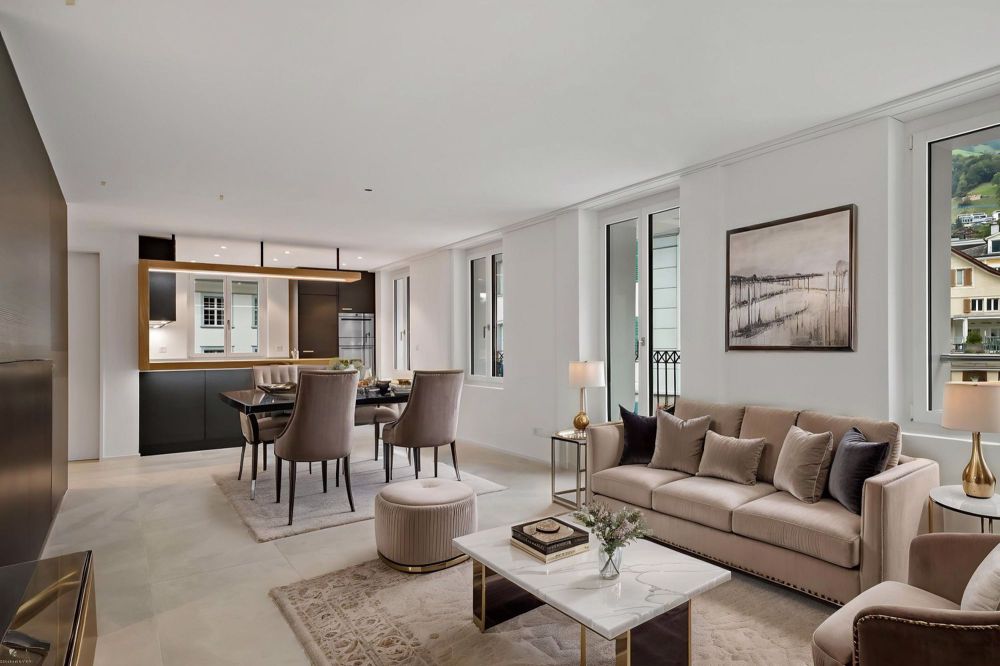 Neubau 3.5 Zi. Wohnung - Erstbezug mit Lift - Wohn- und Essbereich