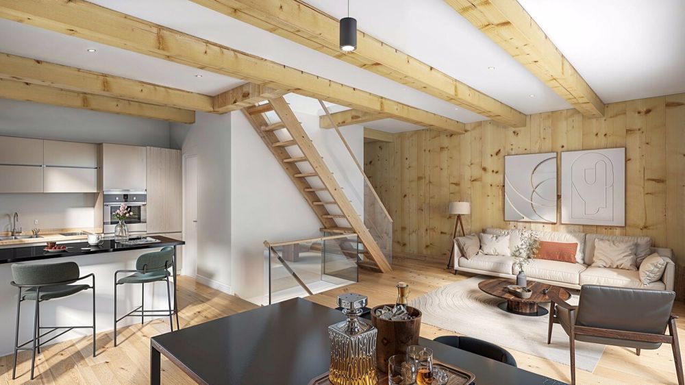 Maisons villageoises de standing à Fenalet-sur-Bex - Séjour_Maison 1 / Wohnzimmer_Haus 1 / Stay_House 1