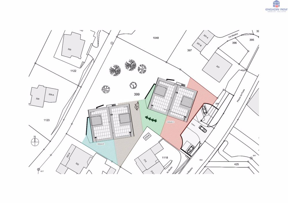 Neubau 4.5-Zi-Dachwohnung Camperhome Brail - Situationsplan / Site map / Planimetria