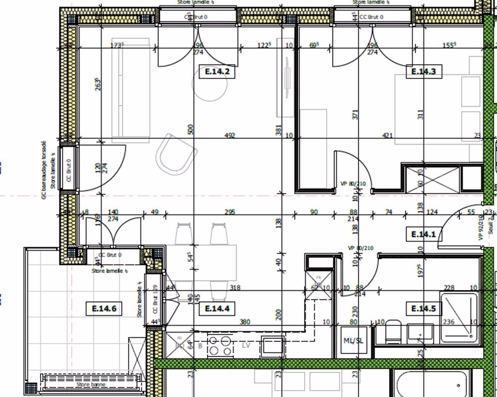 Appartement neuf de 2.5 pièces à Marly ! - Plan appartement