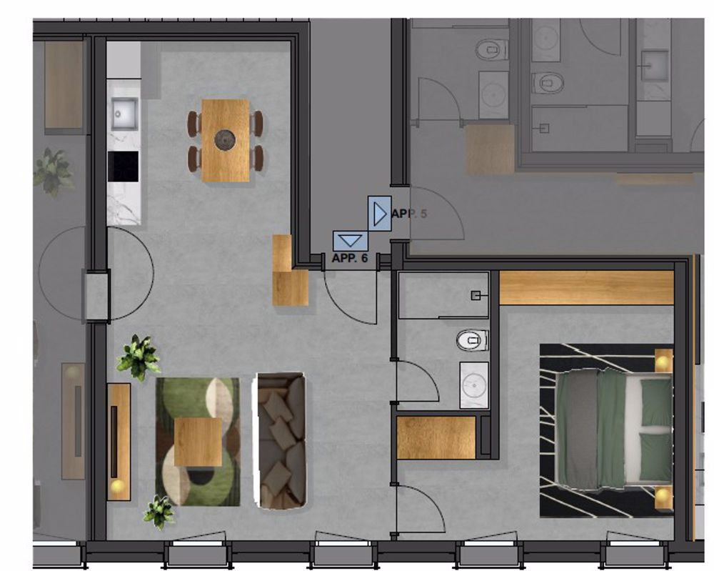 Modernes Apartment (Nr. 12) mit 2,5 Zimmern in Bellinzona - Bild 2