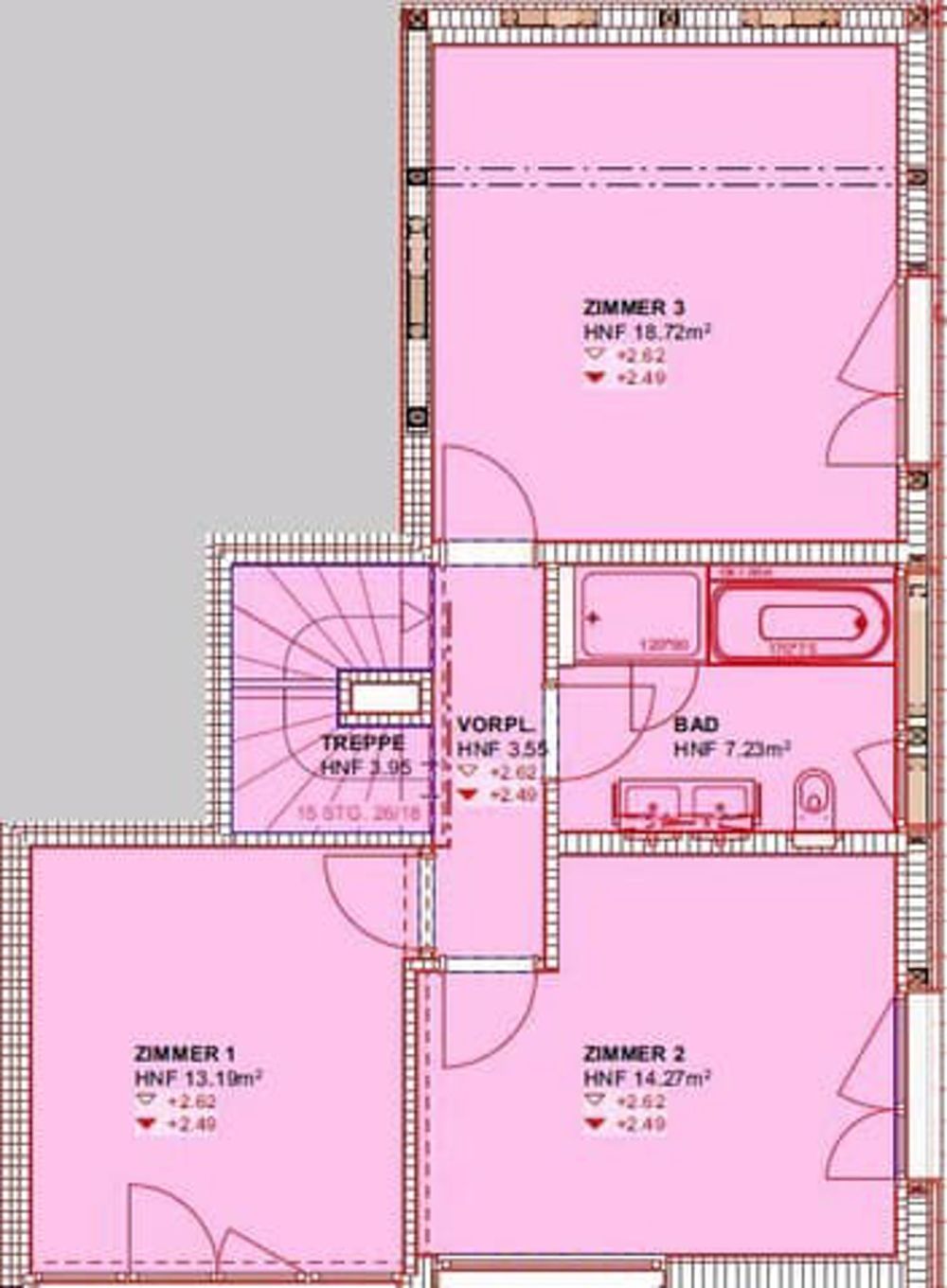 Erstvermietung Charmante 4.5-Zimmer Maisonettewohnung - W3 Obergeschoss