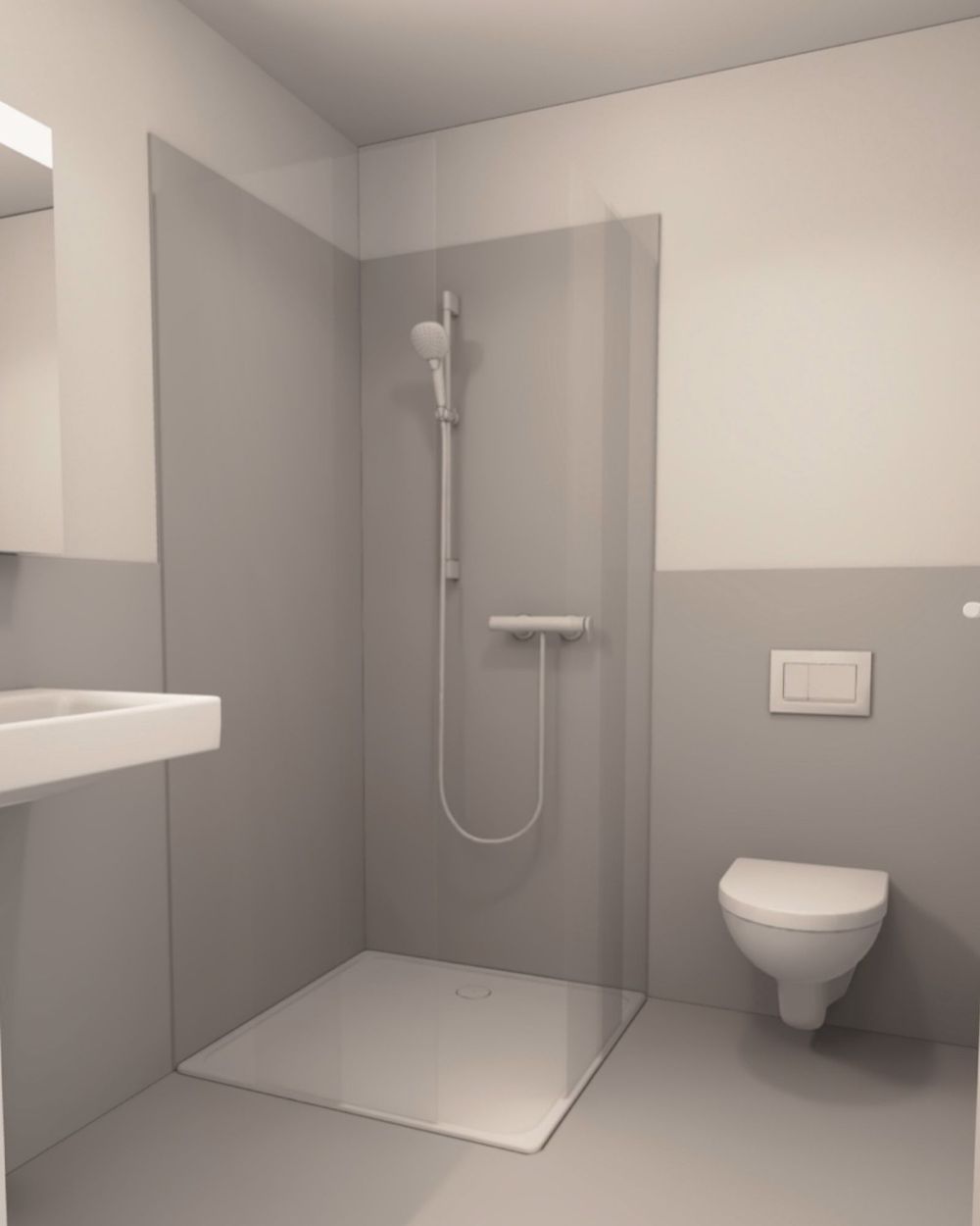Nachmieter/in gesucht per 16. Oktober 2025 Erstbezug! Moderne 1.5-Zimmer-Neubauwohnung im Tivoli Garten, Spreitenbach - Badezimmer