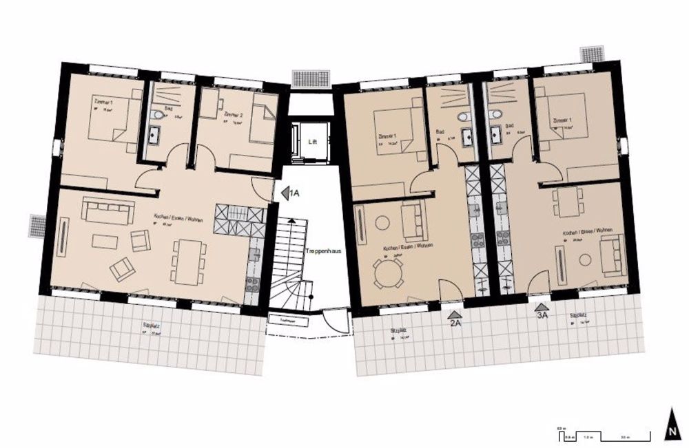 Hochwertige Neubau-Wohnungen im Herzen von Koppigen - Zur Miete! - Grundriss EG