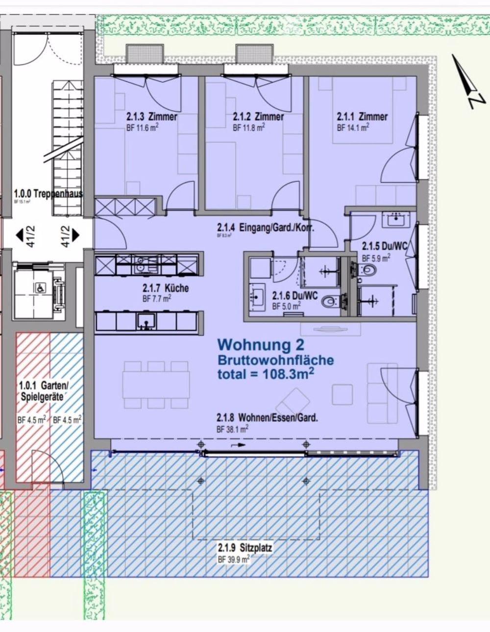4.5 Zimmer-Parterrewohnung mit grossem Sitzplatz in Galgenen - Bild 4