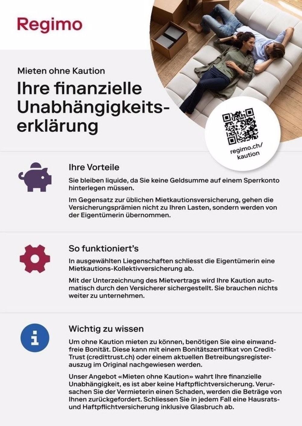 MIETEN OHNE KAUTION - Wohnen auf hohem, nachhaltigem und komfortablem Niveau - Mieten ohne Kaution