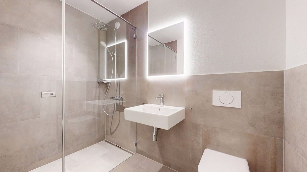 Erstvermietung - 3.5-Zimmerwohnung mit Stil - Badezimmer (3-5-Zimmer-Musterwohnung)
