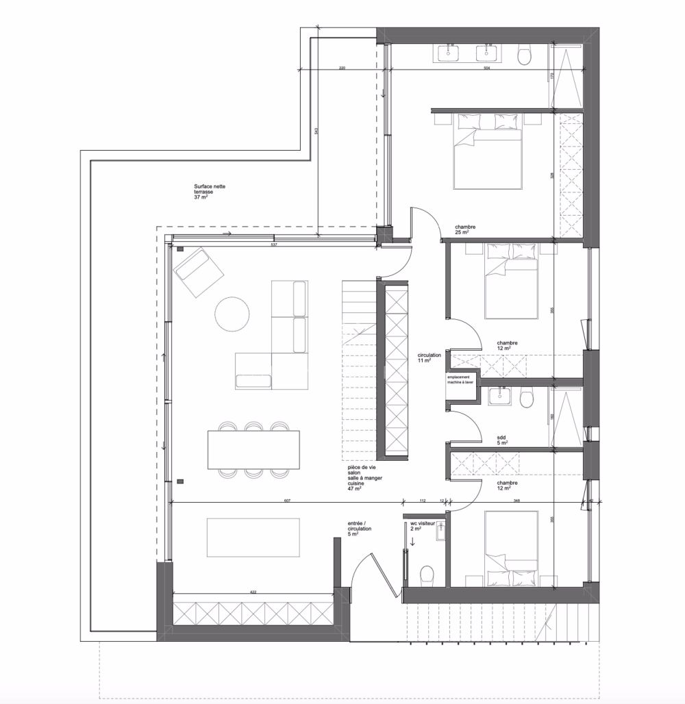 Projet appartement Attique avec rooftop et jardin - Founex - Bild 3